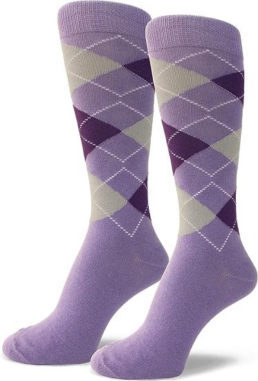 Colorful Soft Cotton Men's Argyle Socks, 1 pairs