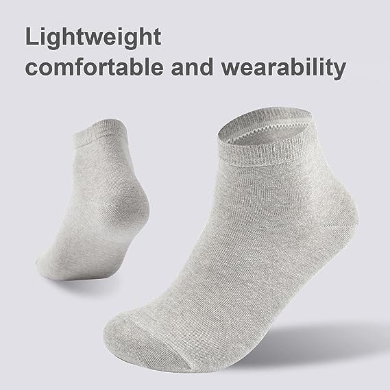 Mens Multi-Pack Cotton Socks Ankle Thin Breathable Summer Comfort Low Cut Socks - 2 Pair